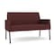 Lesro Mystic Lounge Reception Loveseat, Black, RF Nebbiolo Upholstery ML1501 - alternate 1